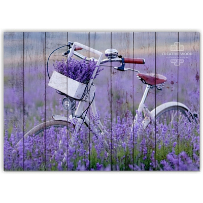 Картины Велосипеды - Велосипед с лавандой, Велосипеды, Creative Wood